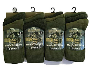 QZ FASHION 6 Pairs Mens Military Socks Army Thermal Hiking Boots Walking Combat warm 6-11