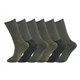 Molten Creek® Men Combat Green Socks, Military Boot Thermal Socks, Comfortable and Lightweight, Casual & Workwear, Outdoor Socks, Regular, Loose Top, Adults, Pack of 6