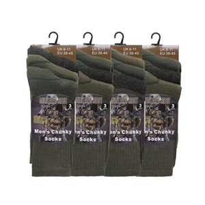 Ahad Trader 6 Pairs Men’s Military Socks, Army Thermal Hiking Boot Socks, Combat Walking Socks, Warm & Breathable, Size 6-11.