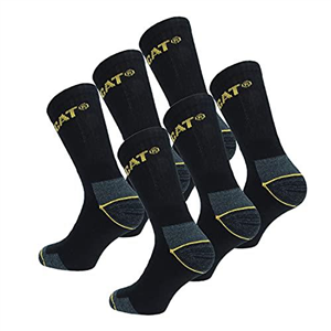 Caterpillar Men's Real Work Socks, Black, 46-50
