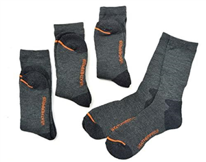 Military Surplus 4 X Pairs GREY Weatherproof Outdoor Thermal Socks- Walking/Hiking Socks
