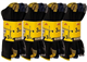 ASRL 12 Pairs-Men's Work Socks Heavy Duty Black Heel hiking walking and Toe Re-inforced Fully Cushioned Thick Socks Men-Size UK 6-11