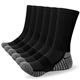 Alaplus Mens womens Socks 6 Pairs Wicking Breathable Cushion Comfortable Casual Crew Socks Outdoor Multipack Performance Hiking Trekking Walking Athletic Socks