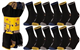 ASRL 12 Pairs of Men's Work Socks Anti-Bacterial Treated size covering Uk Mens 6-11 Suitable for Sports, Walking and Hiking Reinforced Safety/Steal Heel and Toe.