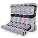 Benirap Mens Socks Breathable Wicking Work Socks Cushion Athletic Casual Crew Outdoor Sports Sock Multipack Performance Hiking Walking Running Trekking(5 Pairs)