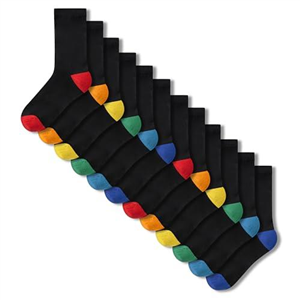 The Essentials Wardrobe Kids TEW 12 Pack H&T Ankle Socks - UK 9-12/EU 27-31 - Black