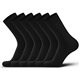 DarkCom Men's Smart Dress Socks, Black, 6-Pairs, Soft Breathable Man's Gift, (9-11 UK)