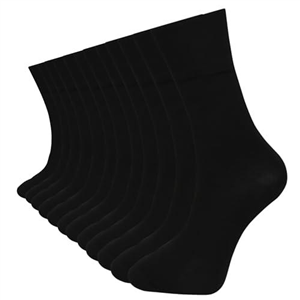 Bonjour Mens Socks (12 pairs) Cotton Rich, Comfortable, Breathable, Designer Mens Socks (Black)