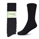 WeciBor Men's Bamboo Fiber Socks Breathable Soft Casual Socks Size 8-12, 6-Pack Black