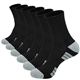 6 Pairs Men and Women Socks, Walking Black Socks Women, Breathable Cotton Crew Athletic Socks for Outdoor Hiking Trainer Running