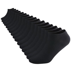 DarkCom 8 Pairs Ladies Trainer Socks, Ankle Sport Socks Women, Short Stretchy Sneaker, Black 4-7