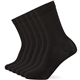 FM London Womens (6-pack) Bamboo Socks, Black, 4-8 UK