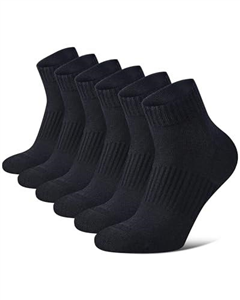 Niofind Mens Sports Quarter Socks 3 Pairs 9-12, 3-5, 6-9, 12-15, Ankle Socks White, Black, Grey, 9-12, Black