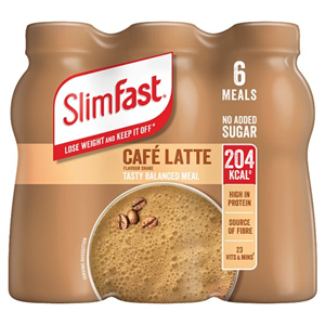 Slimfast Cafe Latte Milkshake 6X325ml