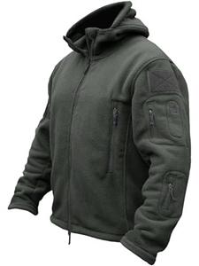 TACVASEN Windproof Men's Military Fleece Combat Jacket Tactical Hoodies, Grey, XL