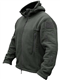 TACVASEN Windproof Men's Military Fleece Combat Jacket Tactical Hoodies, Grey, XL