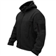 Spindle Mens Hooded Tactical Fleece Jacket Military Combat Security Full Zip Windproof Jacket Thick Fleece with 3 Zip Pockets and Patch to Arm. Guaranteed Warmth (Black, M)