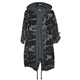 JTC02 Ladies Italian Cotton Sequin Angel Wings Back Camoflage Tunic Hooded Womens Jacket Top Plus Size (Camoflage: Khaki, One Size UK 12-20)