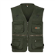 AOTORR Men’s Fishing Vest Casual Outdoor Work Safari Fishing Photo Cargo Vest Summer Jacket With Multi Pockets Army Green XL