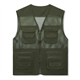 Wirltte Mens Fishing Vests Gilet Lightweight Outdoor Work Cargo Mesh Jacket With Multi Pockets Army Green M