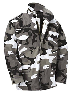 M65 Military Field Jacket With Removable Quilted Inner Liner - Urban Camouflage (4XL)