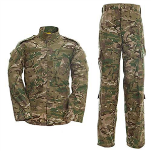 LANBAOSI Men's Tactical Jacket and Combat Trousers Set Camo Woodland Hunting ACU Military Uniform, Cp, M