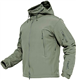 TACVASEN Outdoor Jacket Men Waterproof Hiking Camping Jackets Fleece Military Jackets Thick Spring Fishing Coats Army Green,3XL