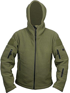 Savage Island Mens Tactical Military Army Combat US British Fleece Recon Hoodie Jacket Security Police Smock, L, Green