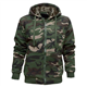 GEORGIO PEVIANI Mens Camouflage Hoodie Fur Lined Full Zip Men's Army Camo Hooded Winter Jacket (UK, Alpha, L, Regular, Regular, Green)