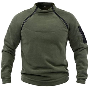 GOLDP Tactical Combat Fleece Pullover Jacket Men Military Athletic Sport Jumper Tops Army Windproof Sweaters (M,green)