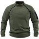 GOLDP Tactical Combat Fleece Pullover Jacket Men Military Athletic Sport Jumper Tops Army Windproof Sweaters (M,green)