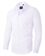siliteelon Men Shirts White Long Sleeve Regular Fit Dress Formal Shirt Non Iron Business Shirt Wendding Funeral,L