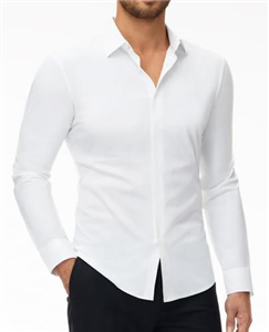 DEMEANOR Stretch Dress Shirts for Men Long Sleeve Mens Dress Shirts Muscle fit Mens Casual Non Iron Shirts Formal Slim fit Shirts for Men