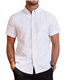 J.VER Mens White Short Sleeve Shirts Cotton Smart Casual Regular Fit Shirt Office Work Non Iron Button Down Oxford Summer Dress Shirt L