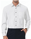DEMEANOR Mens Dress Shirts Long Sleeve Mens Dress Shirts Slim fit Mens Casual Shirts Formal Dress Shirts for Men with Pocket White-Black