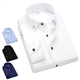 Mens Shirts Long Sleeve Slim FIT Premium Quality Fabric, Ideal Shirts for Men Adult Casual, Wedding or Business Wear, Comfortable Fit, Variety of Colours (M, White)