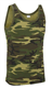 100% Cotton Army Military Style Sleeveless Vest Tank Top Singlet - Woodland Camouflage (S)