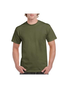 Heavy Cotton 100% Cotton Tshirt (G500), Military Green, X-Large