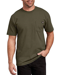 Dickies Men's Heavyweight Crew Neck Short Sleeve Tee T-Shirt, Military Green, XL