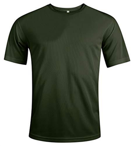 MKR Quick Drying Breathable Cooling Short Sleeve Sports T-Shirt with UPF40+ Sun UV Protection (Army Green, L)