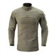 Guiran Men's Military Tactical Long Sleeve Shirt Breathable Sports Training Combat T Shirt Quick Drying Outdoor Top Front Zip Camouflage Shirt