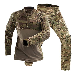 KINROCO Tactical Camouflage Suit Men's Combat Shirt Trousers Military T-Shirt Paintball Clothing Uniform for Airsoft Paintball Hunting(Size:XL,Color:CP)