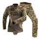 KINROCO Tactical Camouflage Suit Men's Combat Shirt Trousers Military T-Shirt Paintball Clothing Uniform for Airsoft Paintball Hunting(Size:XL,Color:CP)