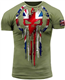 UK Army British Veteran Combat Military Camouflage T-Shirt Regular Fit Short Sleeve Size XL Medium Olive (as8, Alpha, x_l, Regular, Regular)