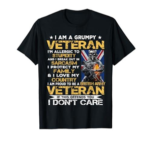 British Army Veteran UK Grumpy Veteran T-Shirt