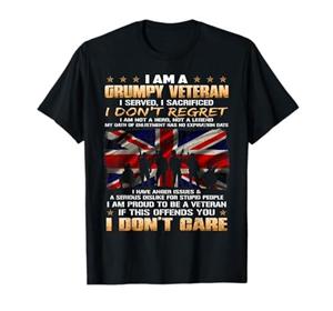 British Army Veteran Soldier Union Jack Flag UK Armed Forces T-Shirt