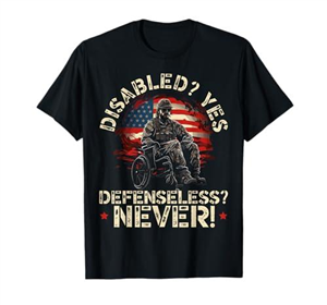 Disabled Veteran Armed Forces Military Soldier Army USA T-Shirt