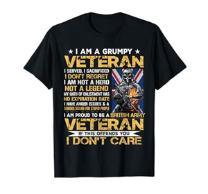 Retired British Army Veteran UK Military Veteran Soldier T-Shirt