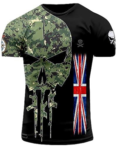 British Veteran UK Army T-Shirt Combat Military Camouflage Regular Fit Short Sleeve Size XS-5XL UK14 (UK, Alpha, S, Regular, Regular, UK14)