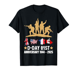 D-Day 81st Anniversary Remembrance 1944-2025 Veteran Day T-Shirt